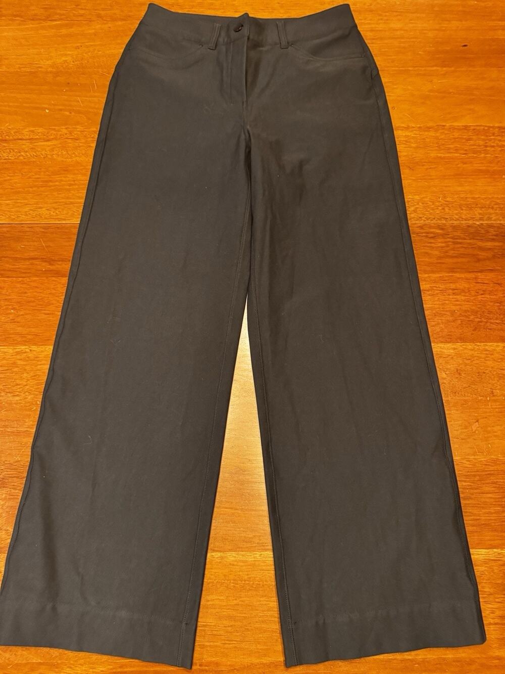 Lululemon City Sleek 5-Pocket High Rise Wide Leg Pants Black LW5ENJS 29